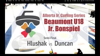 Beaumont U18 Bonspiel  Semi Final [upl. by Aierbma]