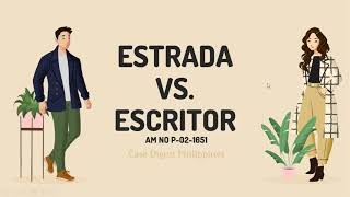 AM No P021651 Estrada vs Escritor Case Digest Audio [upl. by Ehgit921]