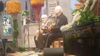 Keola and Kapono Beamer sings Honolulu City Lights at Mahi Beamers service [upl. by Lothar]