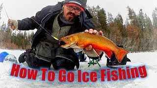 Washington Ice Fishing How to Go Ice Fishing Hot Trout Bite [upl. by Odnesor770]