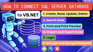 Programming in Visual Basic Net How to Connect SQL Server Database to VBNET [upl. by Wier]