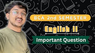 English II  Chapterwise important questions  BCA 2nd Sem [upl. by Natsirk]