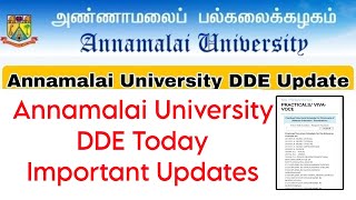 Annamalai University DDE December 2023 Exam Practical And Viva Schedule 👍 [upl. by Mosa]