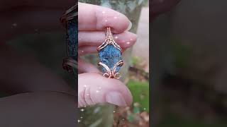 quotBlue Thunderquot Natural Druzy Blue Flash Labradorite in copper [upl. by Nivat363]