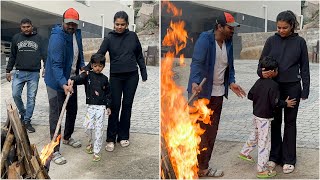 Manchu Manoj amp Manchu Mounika Reddy With Son Dhairav Reddy Bhogi Celebrations 2024  Manchu Family [upl. by Stoecker885]