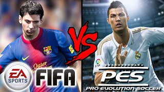 Joguei o MELHOR FIFA e o MELHOR PES no MESMO VÍDEO [upl. by Akemad]