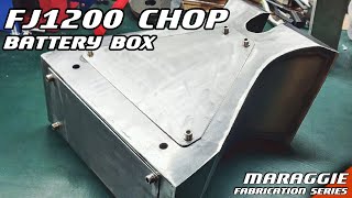 Yamaha FJ1200 custom motorcycle build  fabricating oneoff battery and electrics box [upl. by Abott]