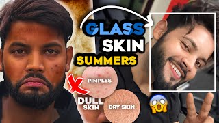 Summer Skin Care Routine For Mens😍  Get Glass Skin in This Summer [upl. by Ennairej]