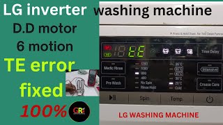 LG inverter washing machine te error fixed [upl. by Atnahsal]