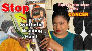 Synthetic BRAIDING HAIR may cause Reproductive Organ Toxicity amp CANCER Doctor reacts braidinghair [upl. by Hamford]