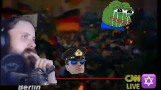 Forsen reacts to GERMAN REUNIFICATION LIVE CNNCBS 1990 [upl. by Wasson]