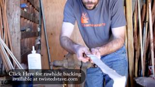 Backing a bow with Rawhide how to [upl. by Milburn]