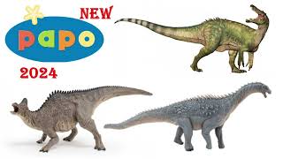 New Papo dinosaurs 2024 suchomimus ampelosaurus and corythosaurus [upl. by Airemaj]