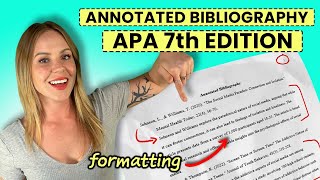 Format an Annotated Bibliography in APA 7th Edition Beginners Guide [upl. by Clyve]