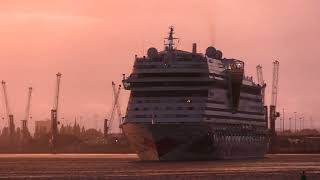 AIDASOL CRUISE SHIP DEPARTING FROM MAYFLOWER CRUISE TERMINAL SOUTHAMPTON 120923 [upl. by Raymond331]