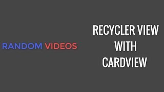 How to use RecyclerView with CardView using Fragment [upl. by Siurtemed478]