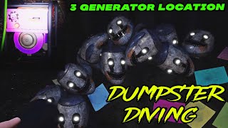 Dumpster Diving  All 3 Generators Location  Five Nights at Freddys Security Breach  FNAF [upl. by Enttirb]