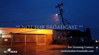 Marshfield MA NorEaster Damage  Power Flashes  Poles Down [upl. by Anaet272]