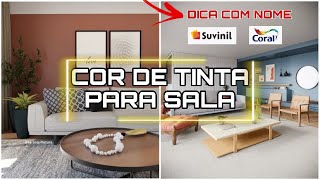 QUAL COR PINTAR A PAREDE DA SALA  DICA E NOME DE CORES PARA SALA [upl. by Ydur]