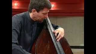 Bach Cello Suite No 1 III Courante  Jeff Bradetich double bass [upl. by Rehpotsrhc]