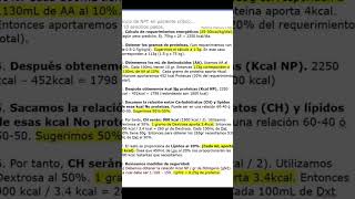 Calculo de nutrición parenteral nutricionparenteral medicoresidente doctor informaciónmédica [upl. by Townie]