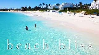 Liquid Therapy 5 Minutes of Meditation  White Sand Blue Water Drone Video in 4K [upl. by Fonzie]