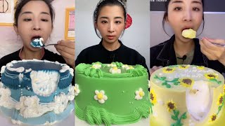 Eating Most Delicious Creamy Cake 🍰  soft chewy sounds  크림 케이크 먹방 MUKBANG Satisfying [upl. by Menken]