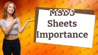 Who needs to have MSDS sheets [upl. by Merrielle]