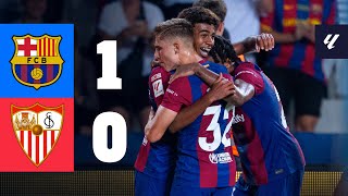 BARÇA 1 vs 0 SEVILLA  LALIGA 202324 MD8 [upl. by Runstadler]