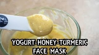 Facial Masks Yogurt mask with honey and turmeric [upl. by Assylem]