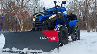 ATV Plowing Snow Video 2024 Just Enough White Stuff to Plow [upl. by Marketa]