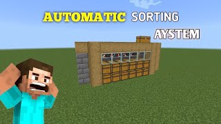 Minecraft Easy Automatic Sorting System in Bedrock 120 MCPEXboxPS4 [upl. by Shelburne]