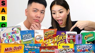 Australian Asians Trying AMERICAN Snacks [upl. by Reviel]