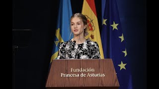 Palabras de Su Alteza Real la Princesa de Asturias en la entrega de los Premios Princesa de Asturias [upl. by Davin]