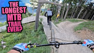 IS THIS THE LONGEST AND BEST MTB FLOW TRAIL EVER  SÖLDEN BIKE PARK [upl. by Akerdal]