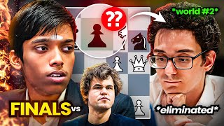 The FINAL GAME  Praggnanandhaa ELIMINATES Caruana  World Cup 2023 Semi Finals Game 76 [upl. by Buatti]