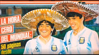 Mundial 1986 Maradona y Passarella juntos  2da parte  antes del inicio de la Copa en El Gráfico [upl. by Nosduh]