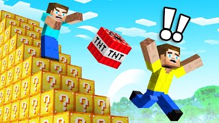 Slogo vs Crainer Lucky Block STAIRCASE Race In Minecraft [upl. by Manas]