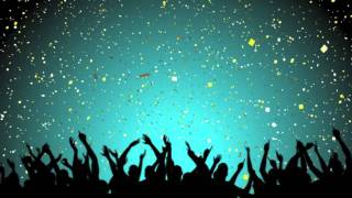 Free Video Loop of Party Crowd with White and Gold Confetti [upl. by Jahdiel]