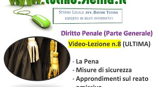 Diritto Penale Parte Generale Video Lezione n8 La pena misure di sicurezza [upl. by Sayre792]