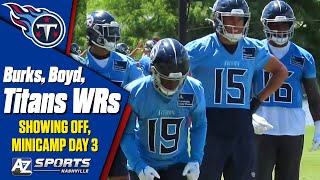 Titans WRs Looking SHARP at Minicamp Day 3 Highlights [upl. by Richman843]