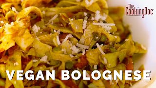 Recipe for SHIITAKE MUSHROOMS  How to make VEGAN BOLOGNESE  The Cooking Doc® with Doctor Blake [upl. by Auqeenwahs873]