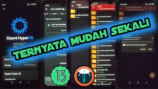 Cara memindahkan data dan obb aplikasi games di Xiaomi HyperOS Android 13 dan Android 14 tanpa root [upl. by Ardehs]