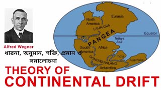 continental drift theory in Bengali  Alfred Wagner theory [upl. by Oivatco]