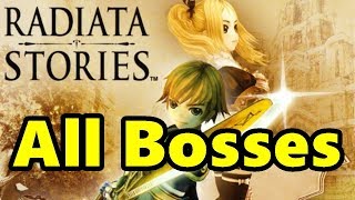 Radiata Stories  All Bosses  All Boss Fights [upl. by Lleze]