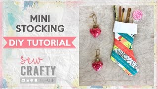 Mini Stocking Tutorial with Quilt As You Go Technique [upl. by Mayram]