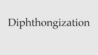 How to Pronounce Diphthongization [upl. by Enelyad]