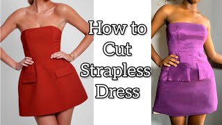 How To Make A Bustier Pattern  Strapless Bustier Pattern  How To Make A Tube Dress [upl. by Ardnoid]