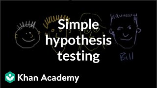 Simple hypothesis testing  Probability and Statistics  Khan Academy [upl. by Asyen]