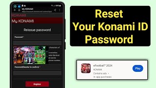 How To Fix Forgot Password or Reset Konami ID Password  eFootball 2024 Mobile [upl. by Elayne]